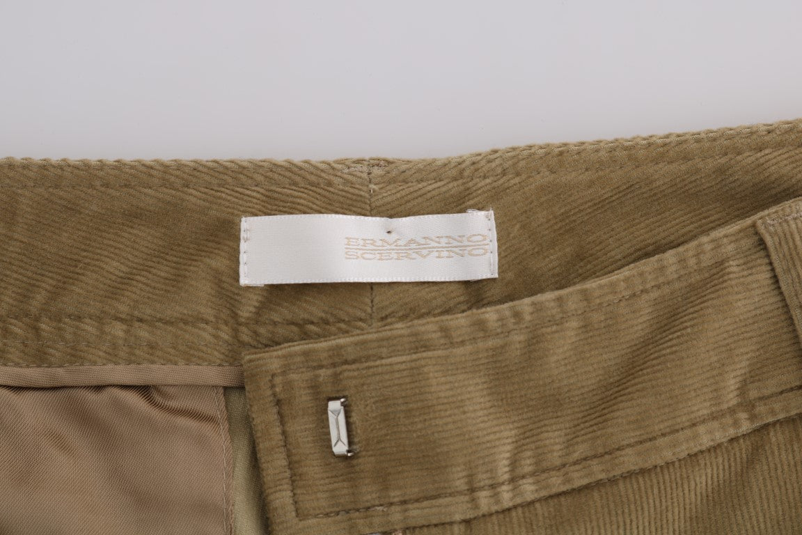 Ermanno Scervino Beige Baumwoll-Cordhose