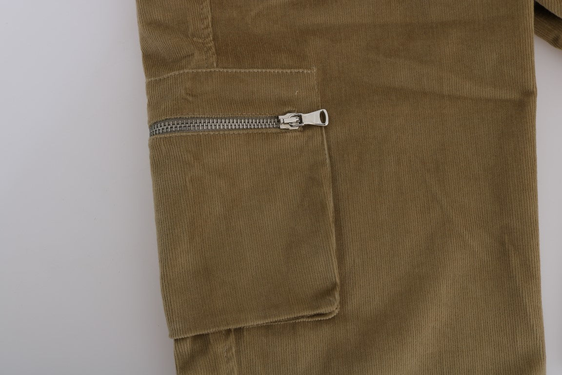 Ermanno Scervino Beige Baumwoll-Cordhose