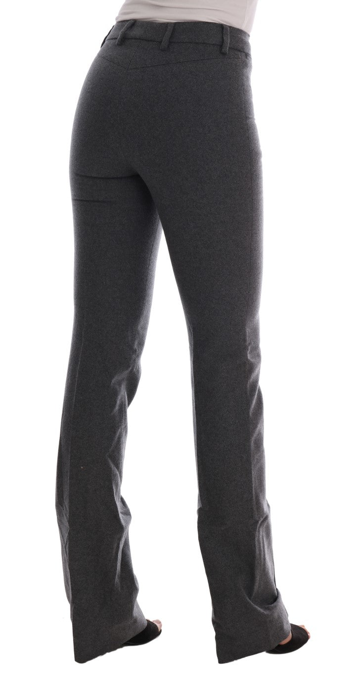 Ermanno Scervino Slim-Hose aus grauem Wollstretch