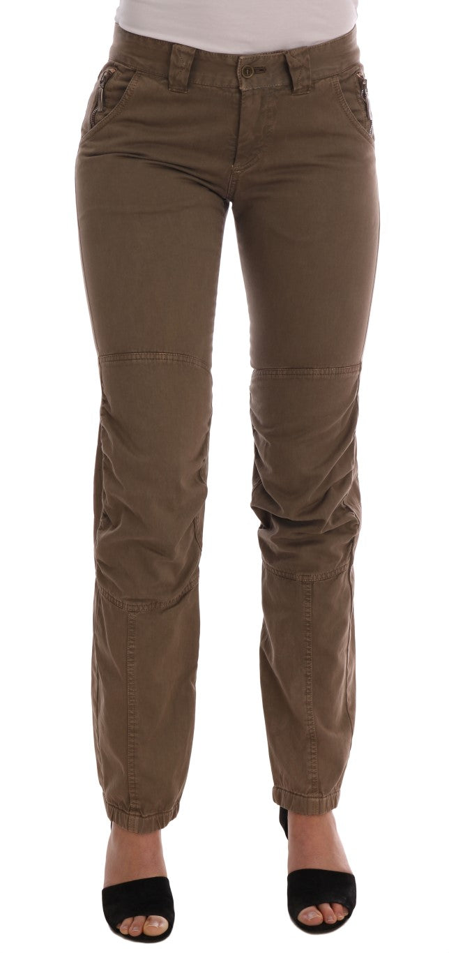 Ermanno Scervino Chic Brown Casual Cotton Pants