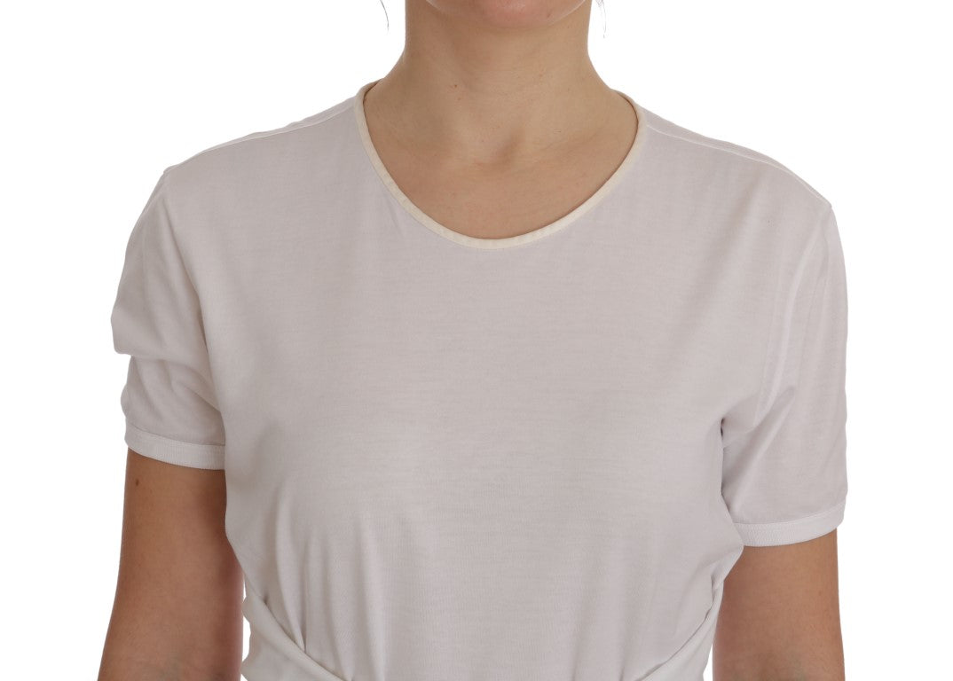 Dolce &amp; Gabbana White Cotton Silk T-Shirt