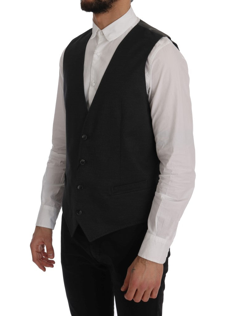 Dolce & Gabbana Elegant Gray Waistcoat Vest