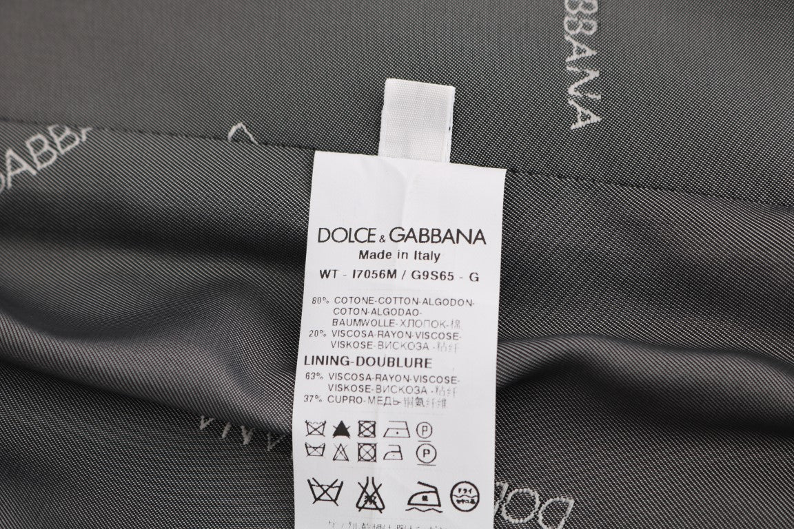 Dolce &amp; Gabbana Grey STAFF Cotton Rayon Vest