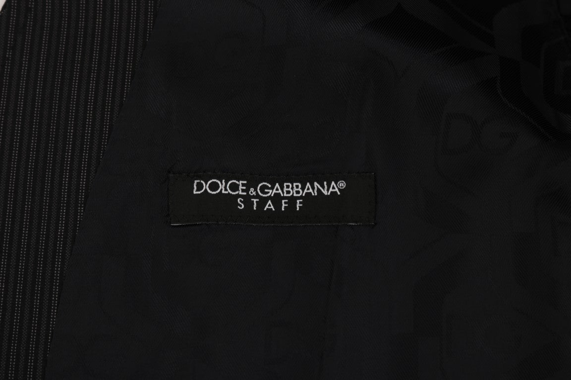 Dolce &amp; Gabbana Grey Wool Stretch Vest