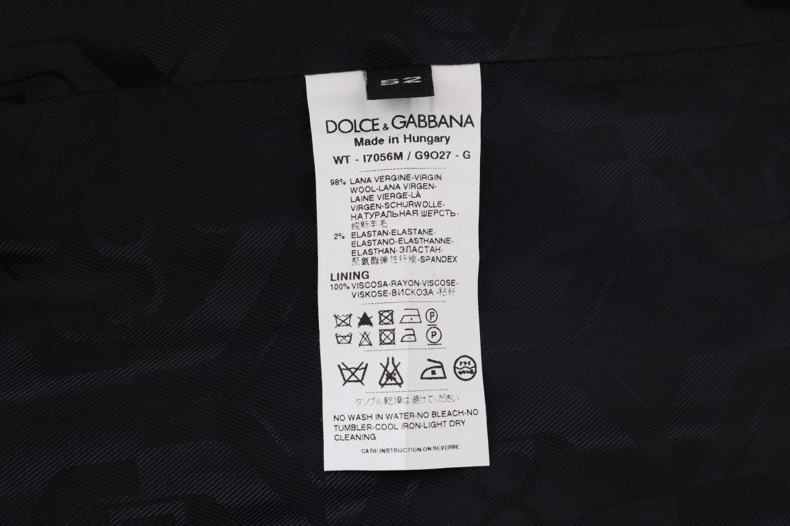 Dolce &amp; Gabbana Grey Wool Stretch Vest