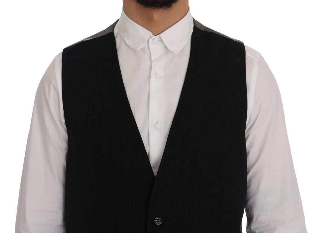 Dolce &amp; Gabbana Black STAFF Cotton Rayon Vest