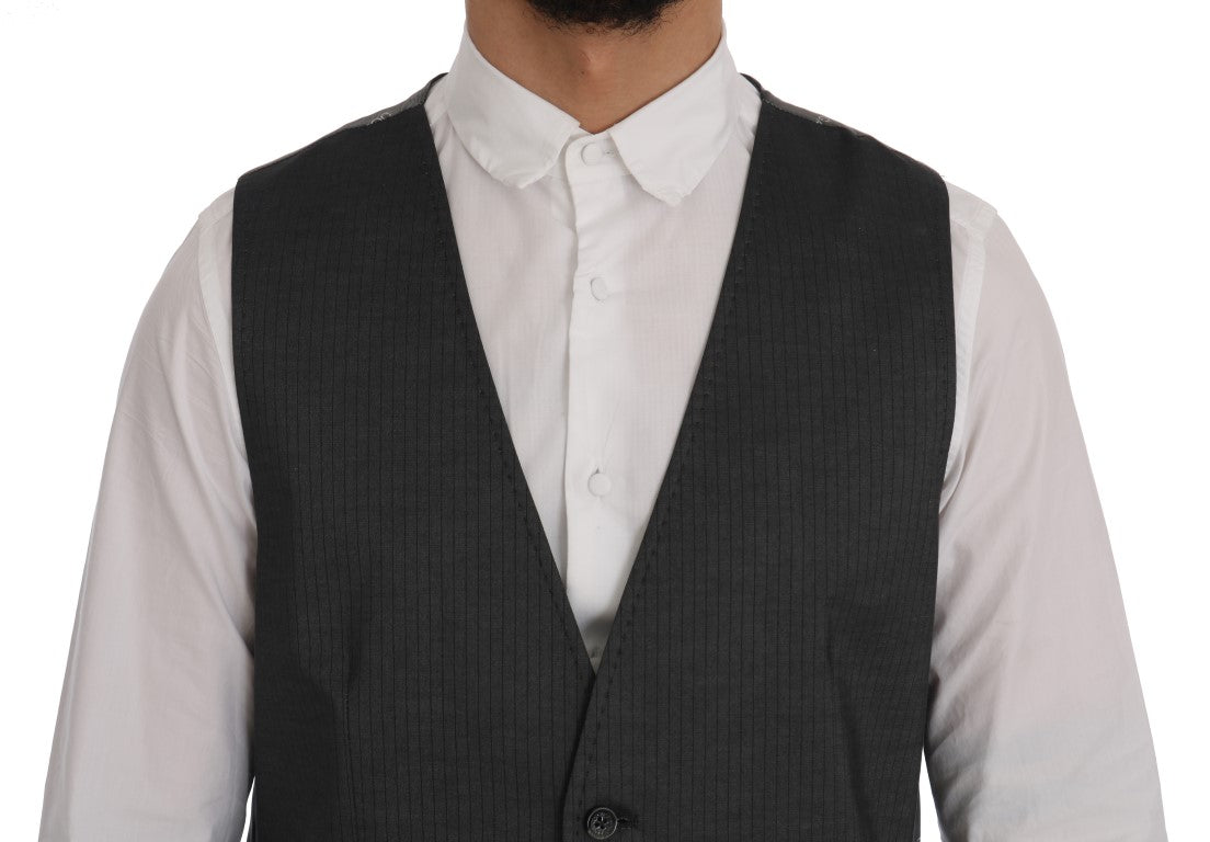 Dolce &amp; Gabbana Grey STAFF Cotton Rayon Vest