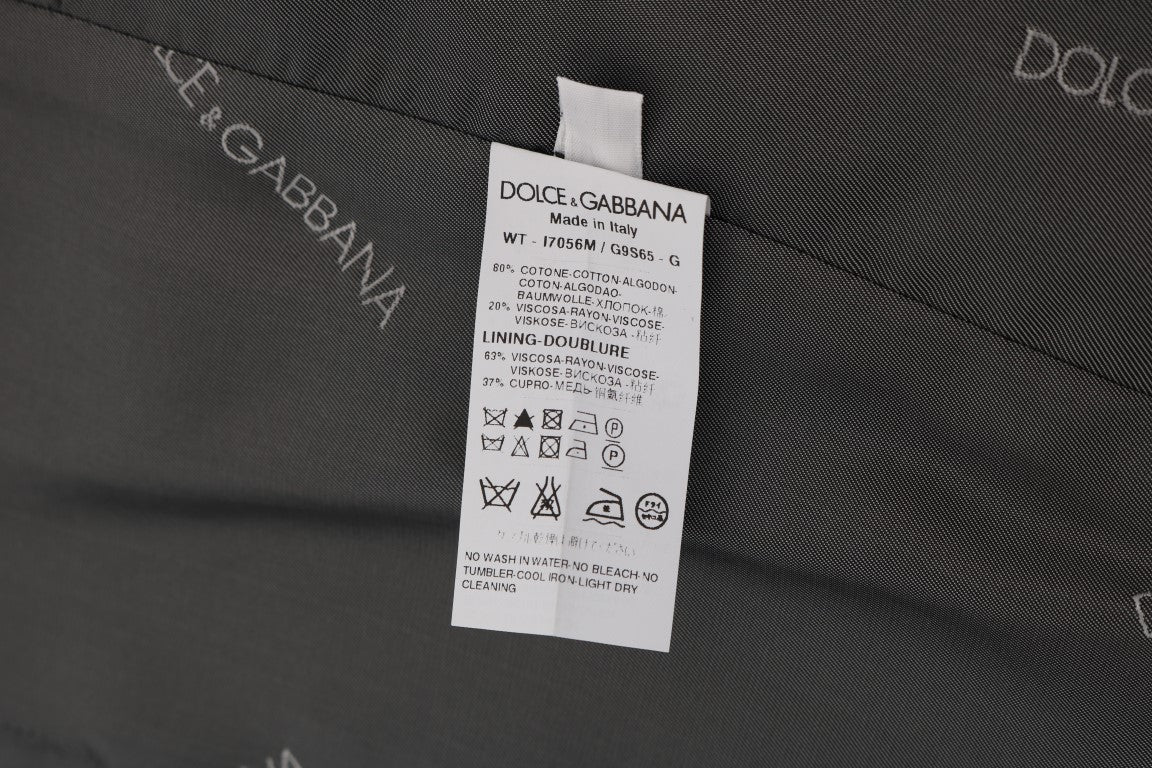 Dolce &amp; Gabbana Grey STAFF Cotton Rayon Vest