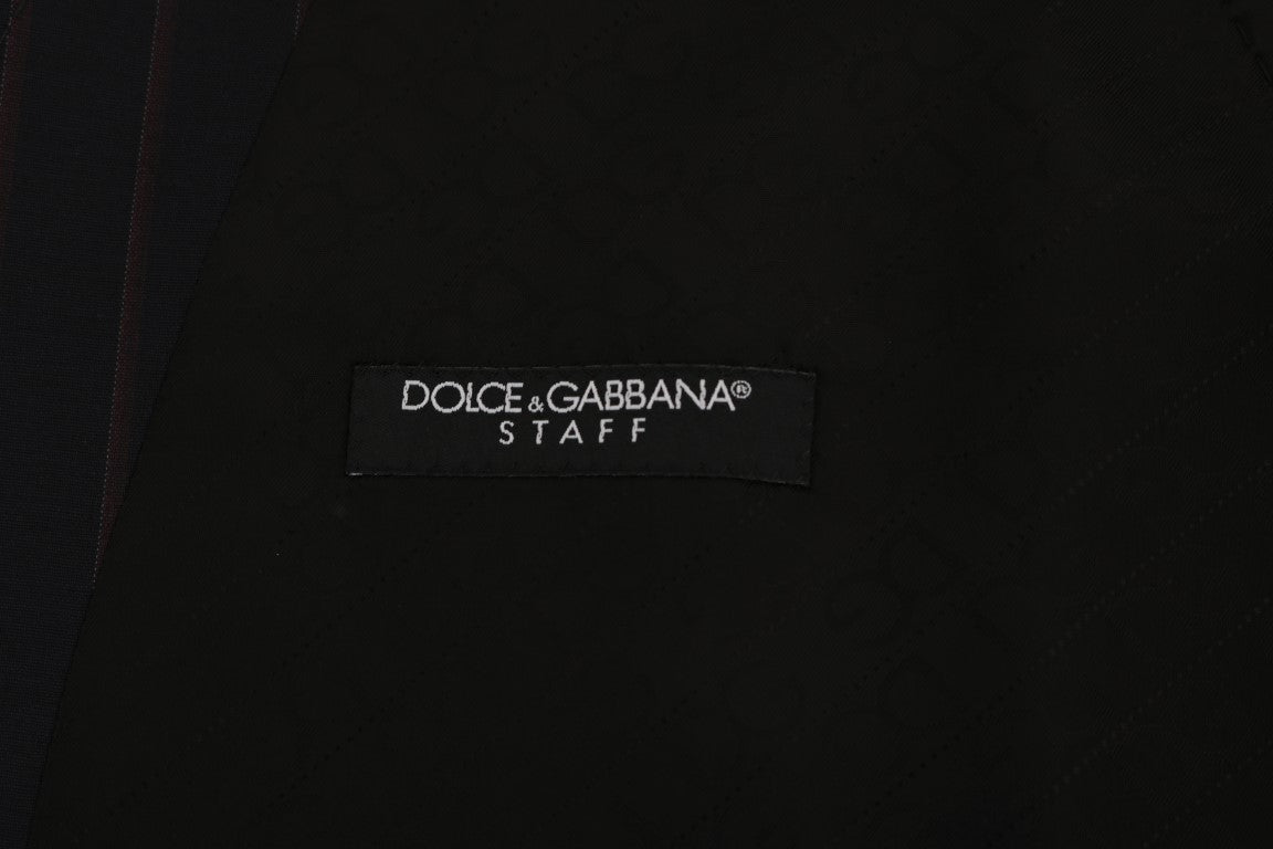 Dolce &amp; Gabbana Blue Wool Stretch Vest