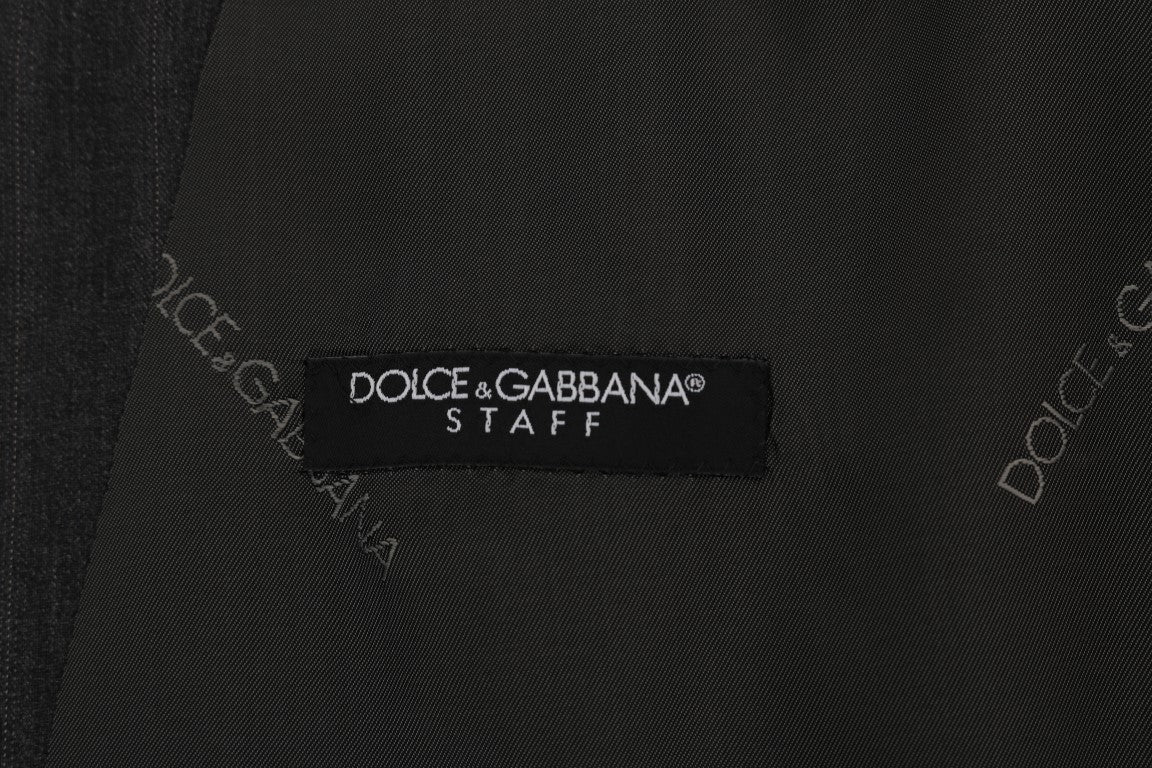 Dolce &amp; Gabbana Graue STAFF-Wollstretchweste