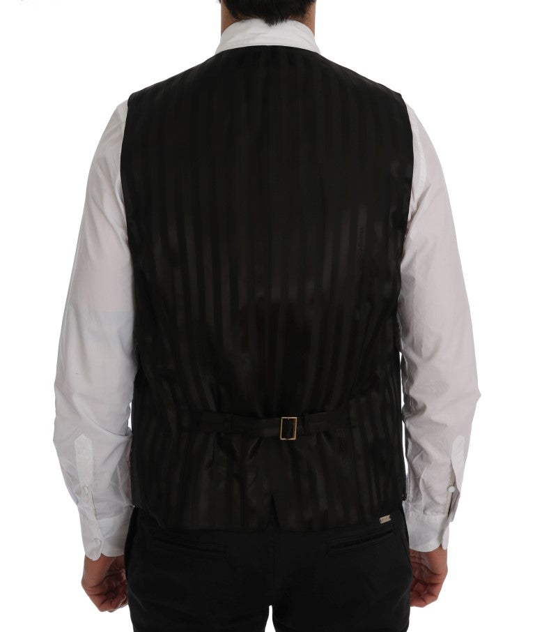 Dolce &amp; Gabbana Grey STAFF Wool Stretch Vest