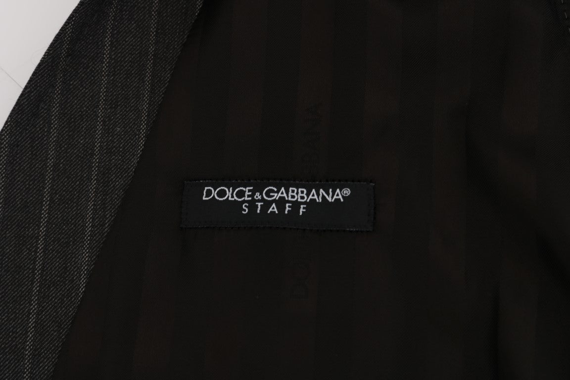 Dolce &amp; Gabbana Grey STAFF Wool Stretch Vest