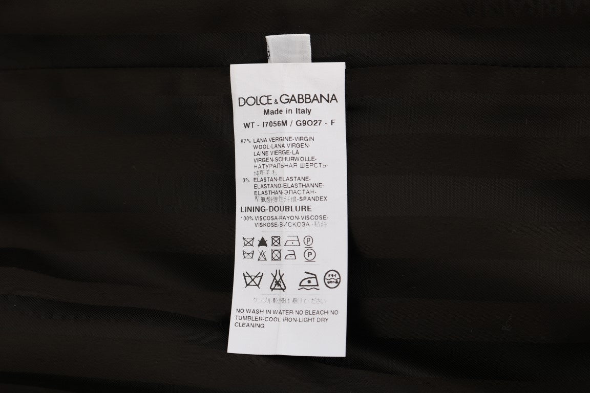 Dolce &amp; Gabbana Grey STAFF Wool Stretch Vest