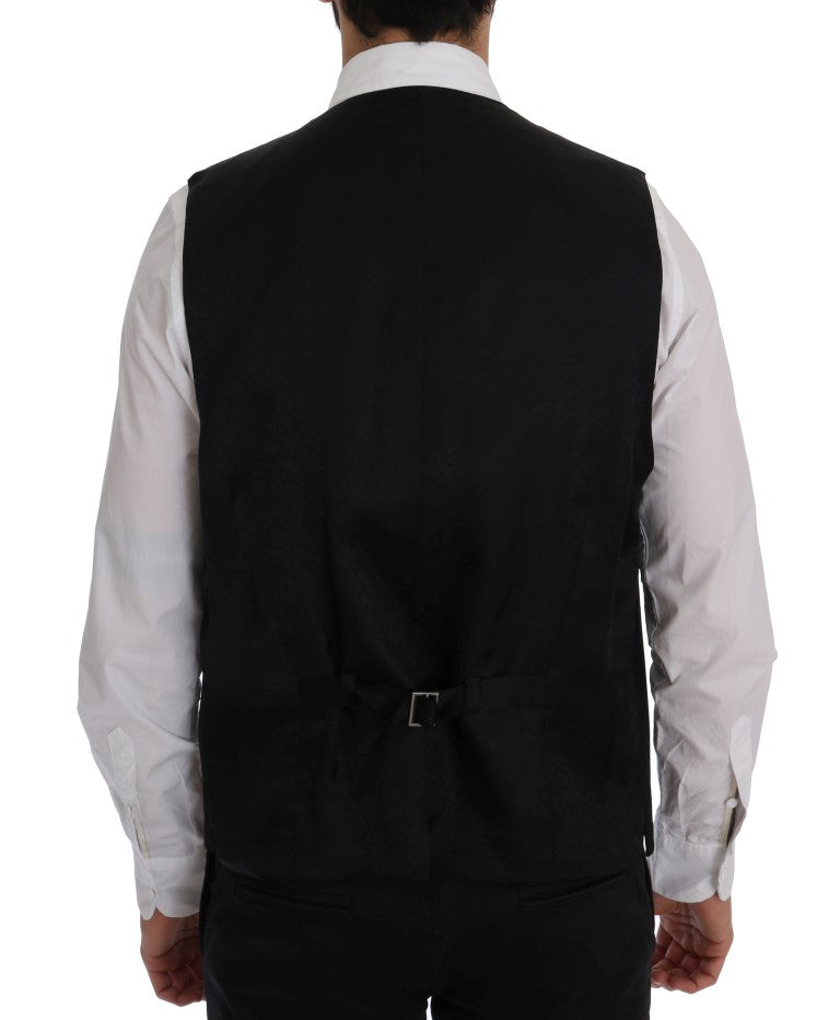 Dolce &amp; Gabbana Black STAFF Wool Stretch Vest