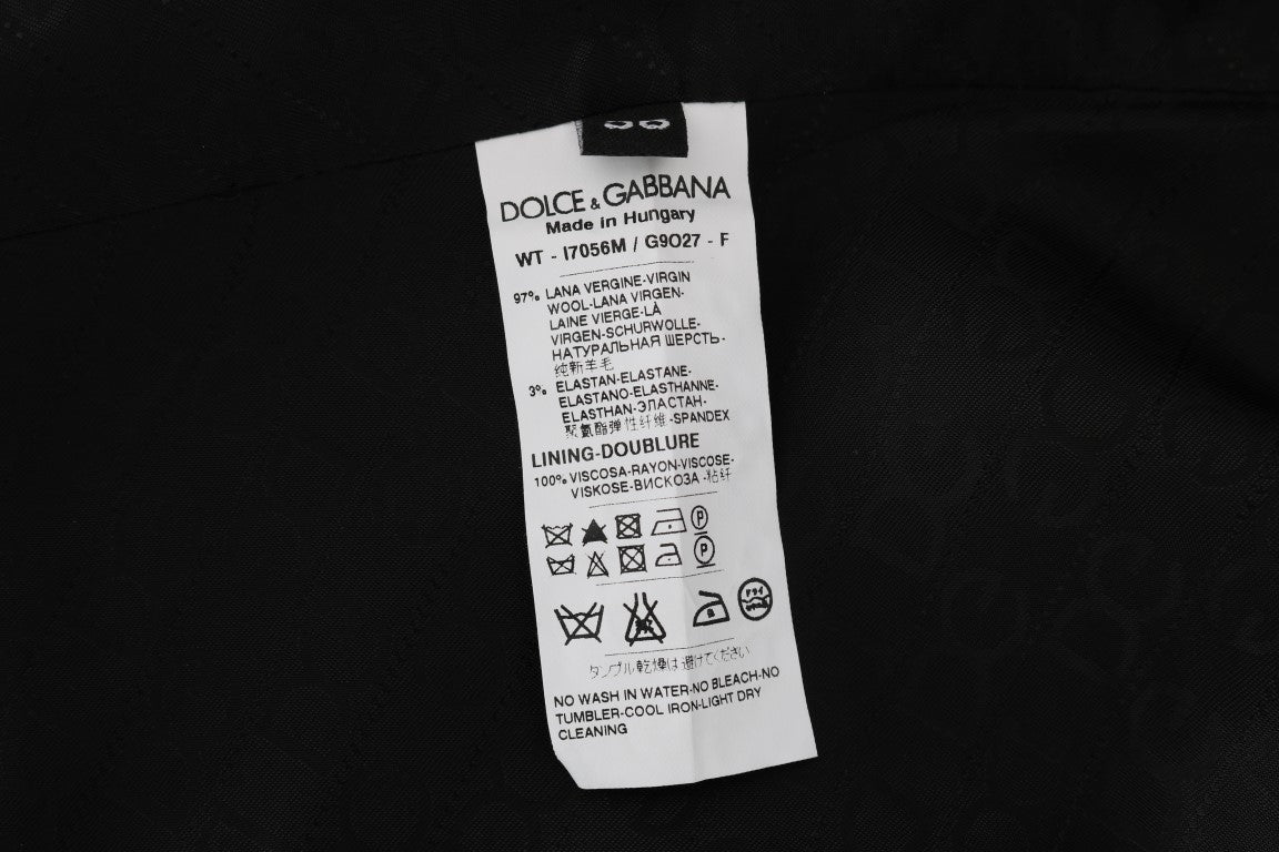 Dolce &amp; Gabbana Black STAFF Wool Stretch Vest