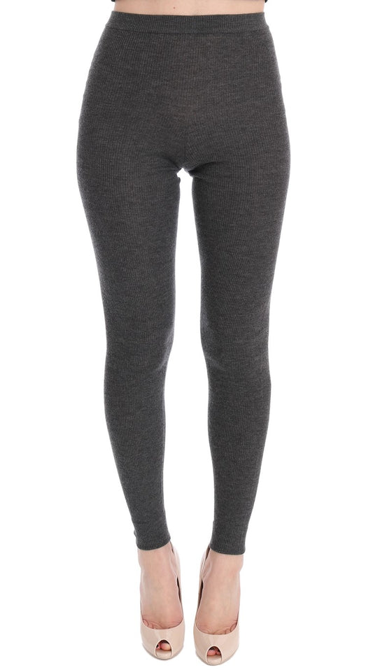 Dolce &amp; Gabbana Grey Cashmere Stretch Tights