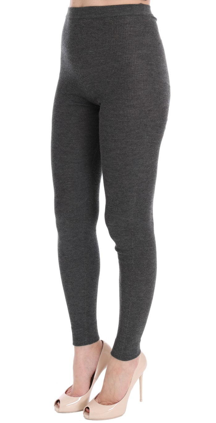 Dolce &amp; Gabbana Grey Cashmere Stretch Tights