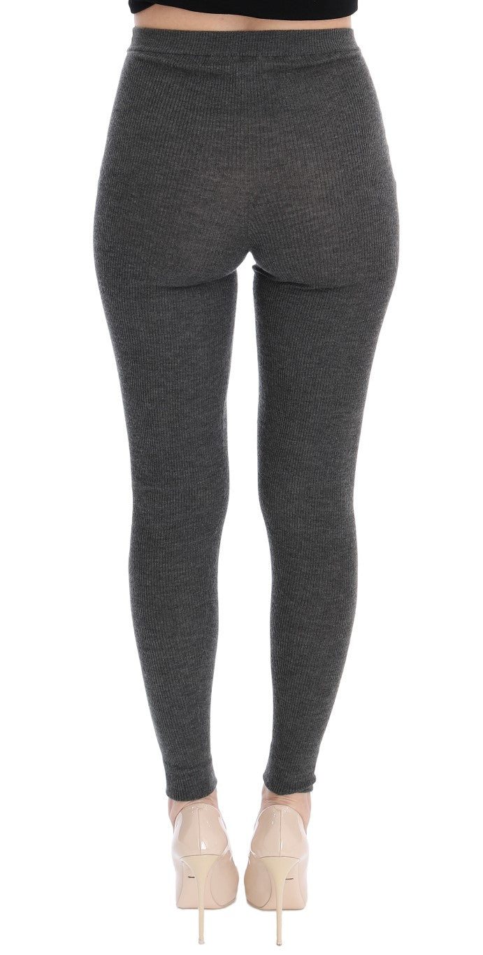 Dolce &amp; Gabbana Grey Cashmere Stretch Tights