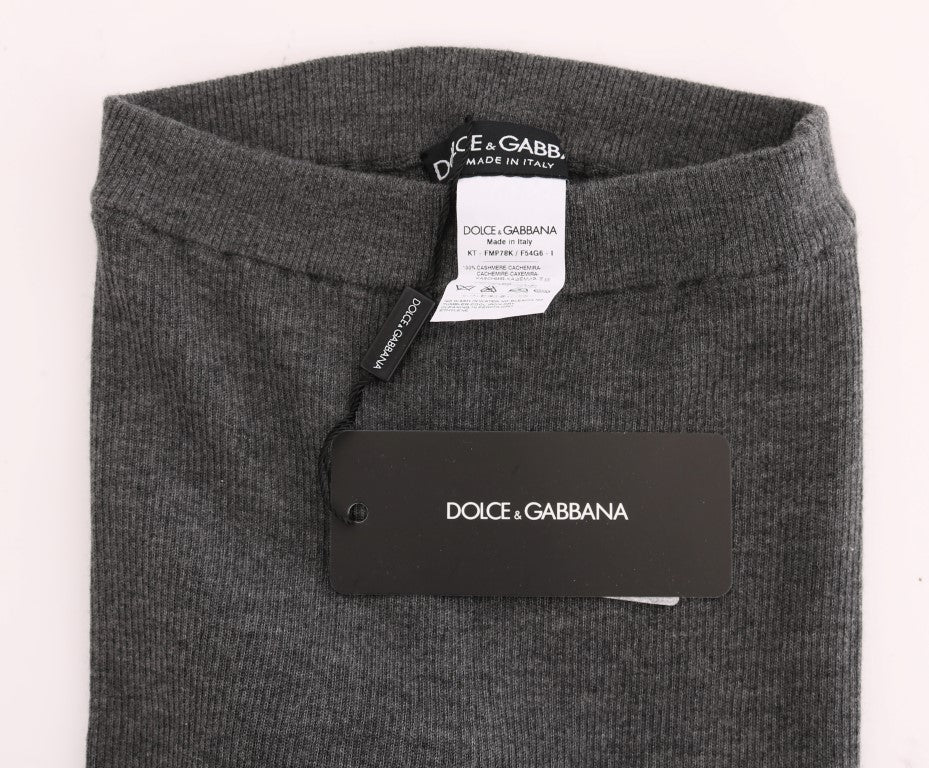 Dolce &amp; Gabbana Grey Cashmere Stretch Tights