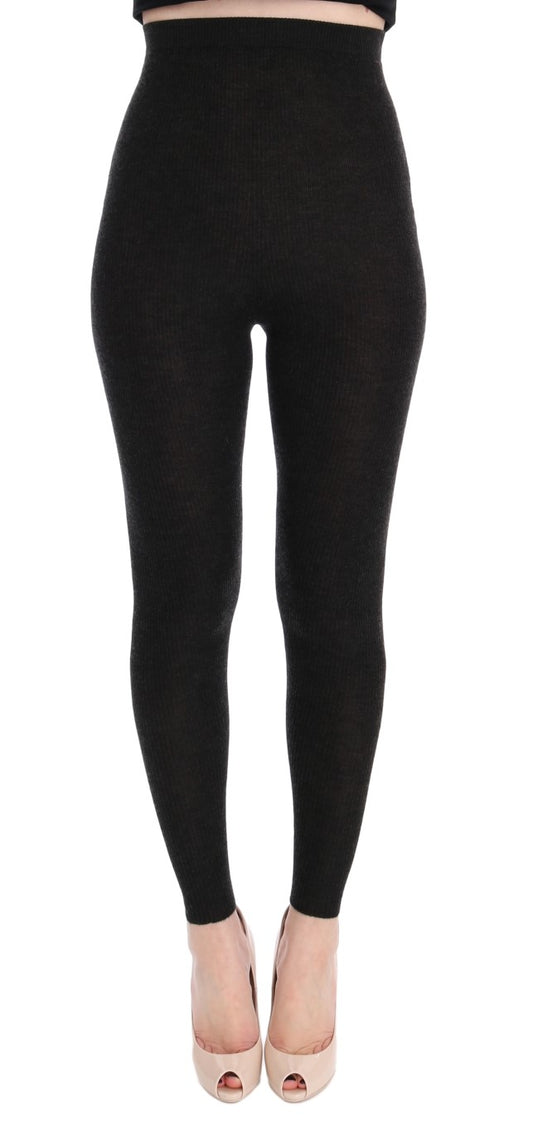 Dolce &amp; Gabbana Grey Cashmere Stretch Tights