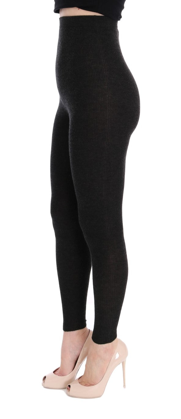 Dolce &amp; Gabbana Grey Cashmere Stretch Tights