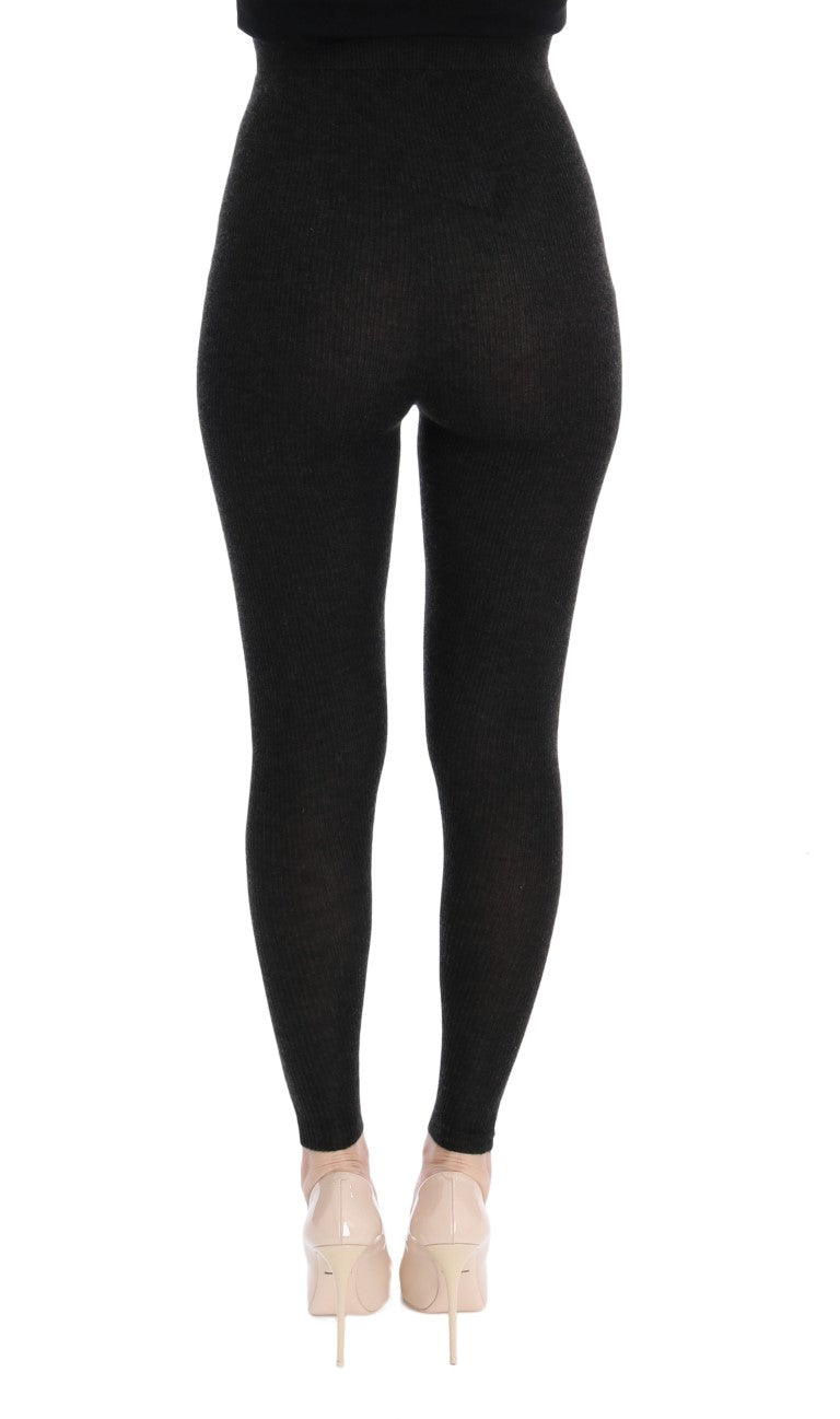 Dolce &amp; Gabbana Grey Cashmere Stretch Tights