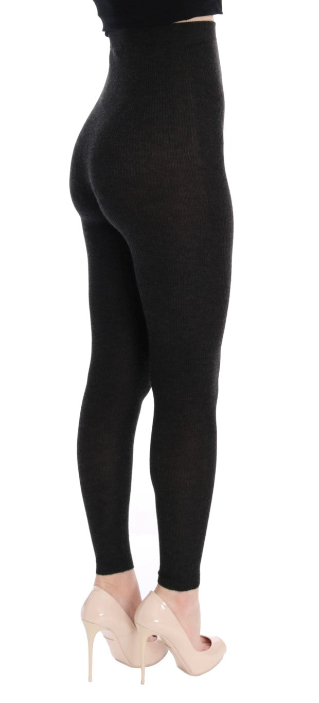 Dolce &amp; Gabbana Grey Cashmere Stretch Tights