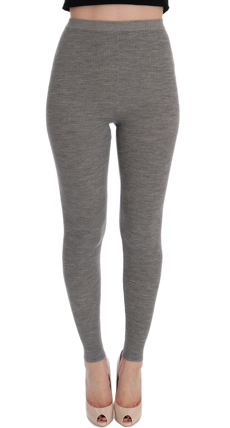 Dolce &amp; Gabbana Grey Cashmere Stretch Tights