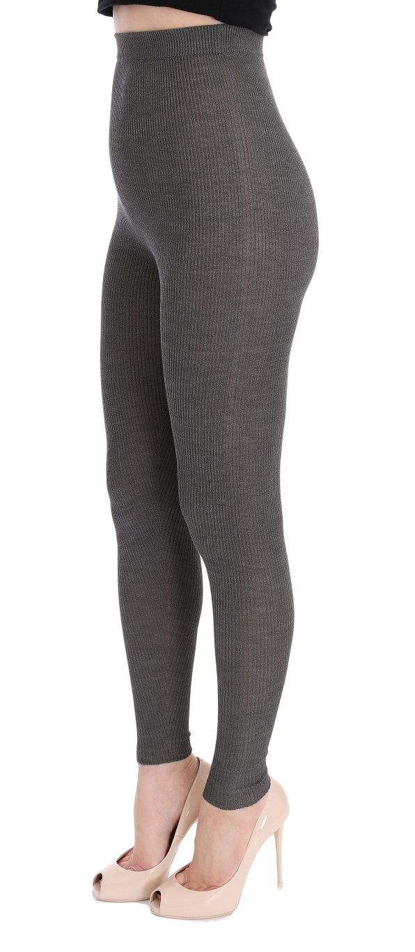 Dolce &amp; Gabbana Grey Cashmere Stretch Tights