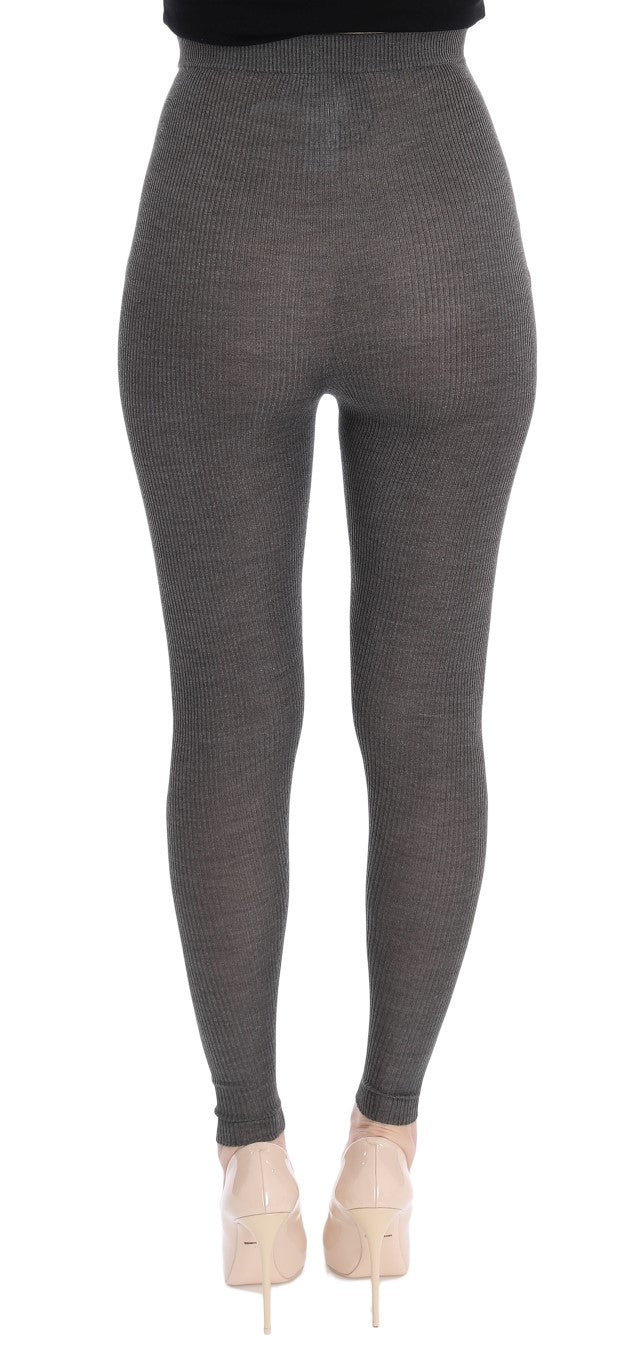 Dolce &amp; Gabbana Grey Cashmere Stretch Tights