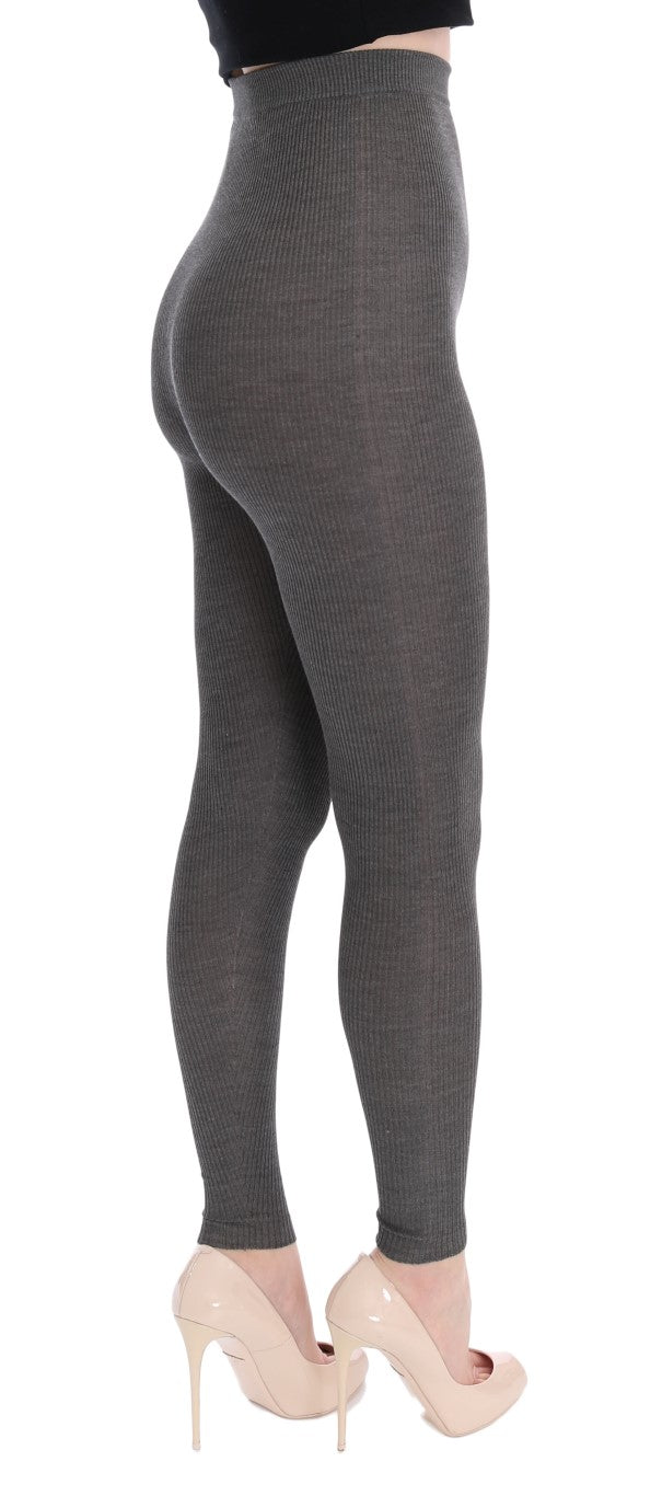 Dolce &amp; Gabbana Grey Cashmere Stretch Tights