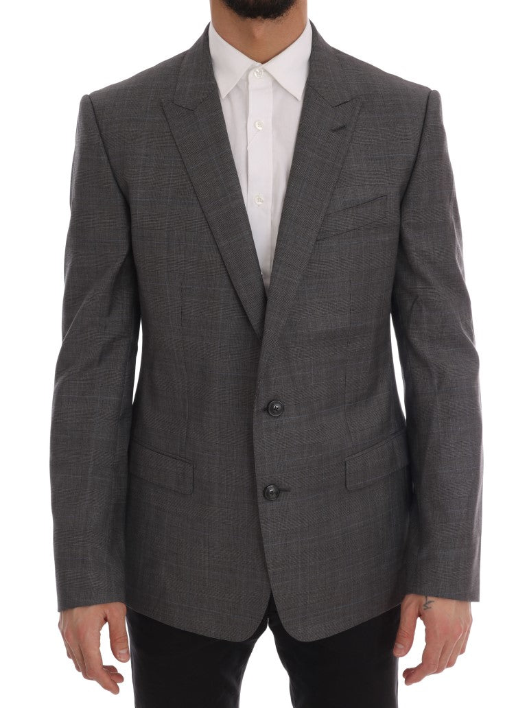 Dolce &amp; Gabbana Grey Wool MARTINI Slim Blazer