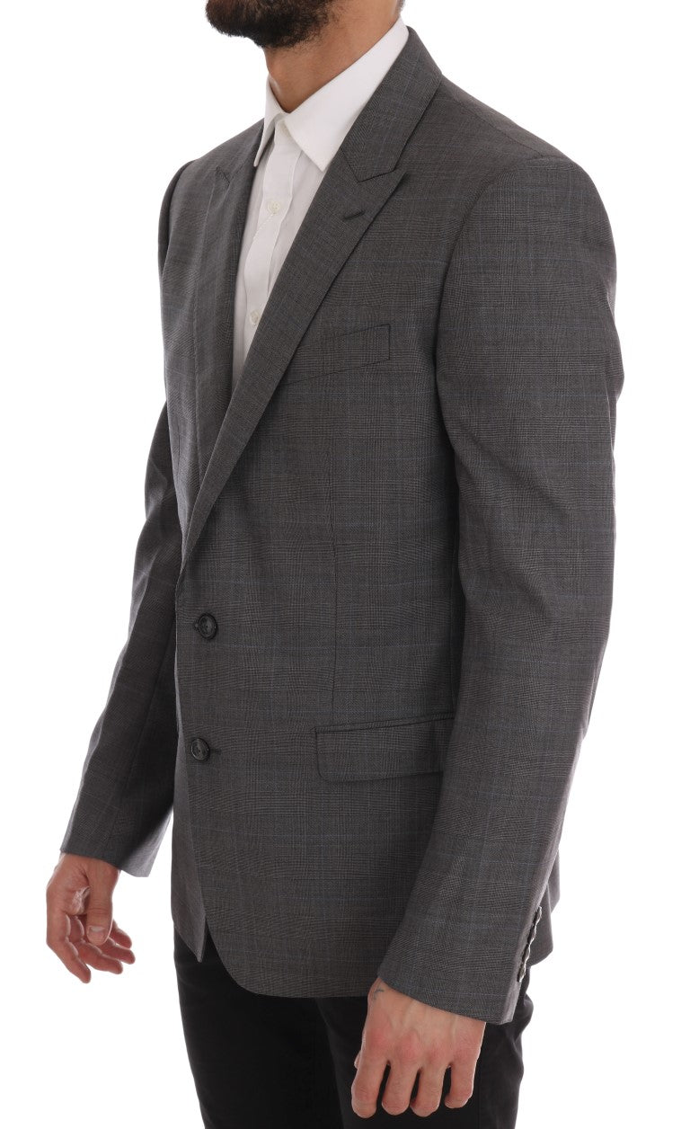 Dolce &amp; Gabbana Grey Wool MARTINI Slim Blazer