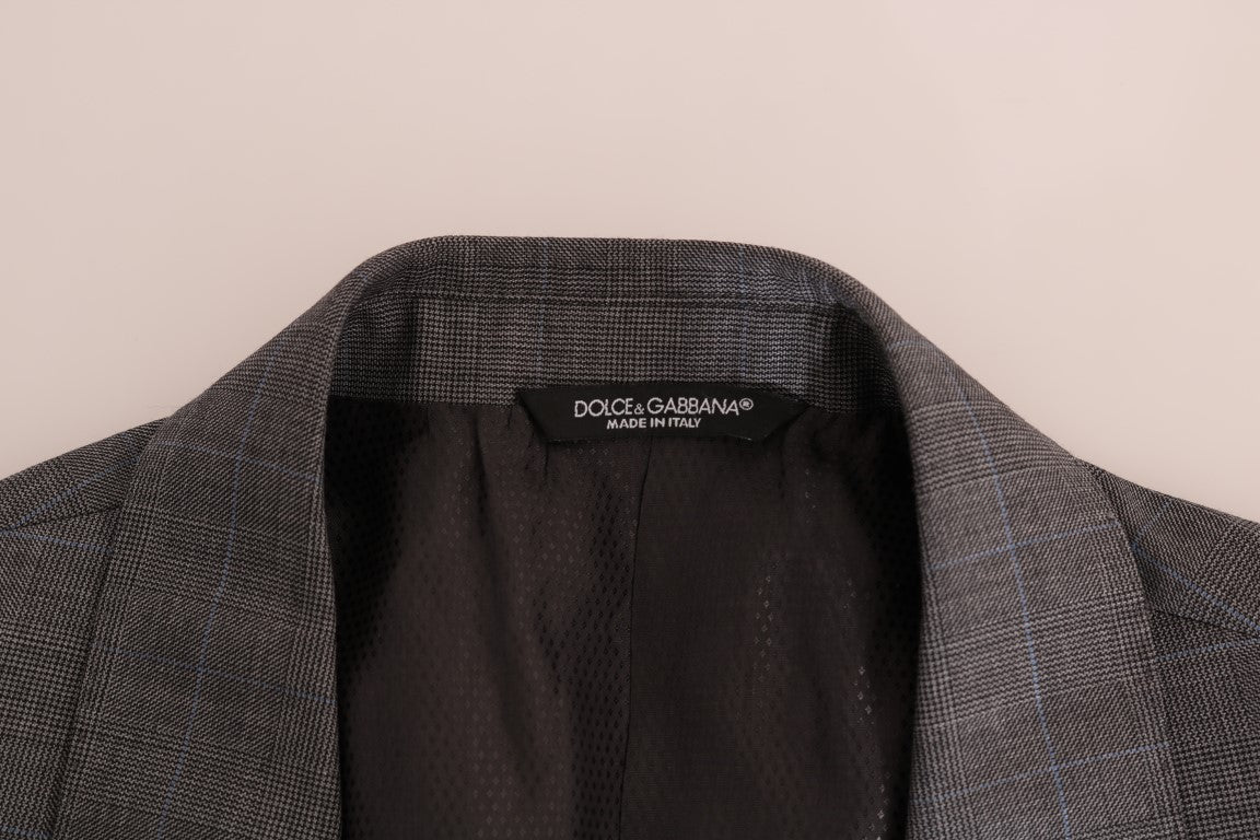 Dolce &amp; Gabbana Grauer MARTINI Slim Blazer aus Wolle