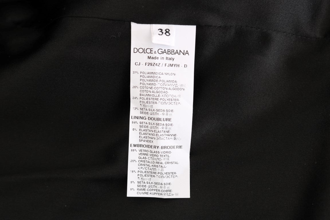 Dolce &amp; Gabbana Black Brocade Blazer Jacket