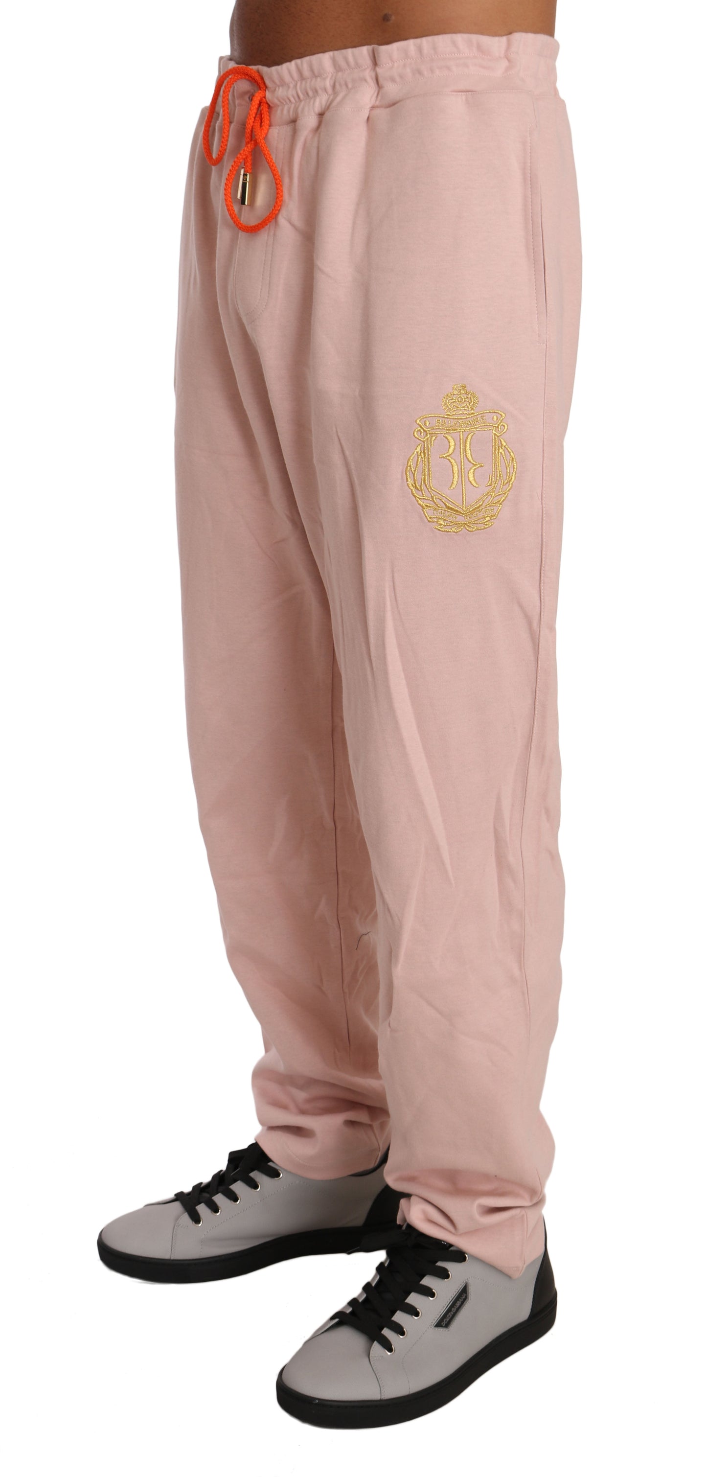 Billionaire Italian Couture Trainingsanzug aus rosa Baumwollpullover und Hose