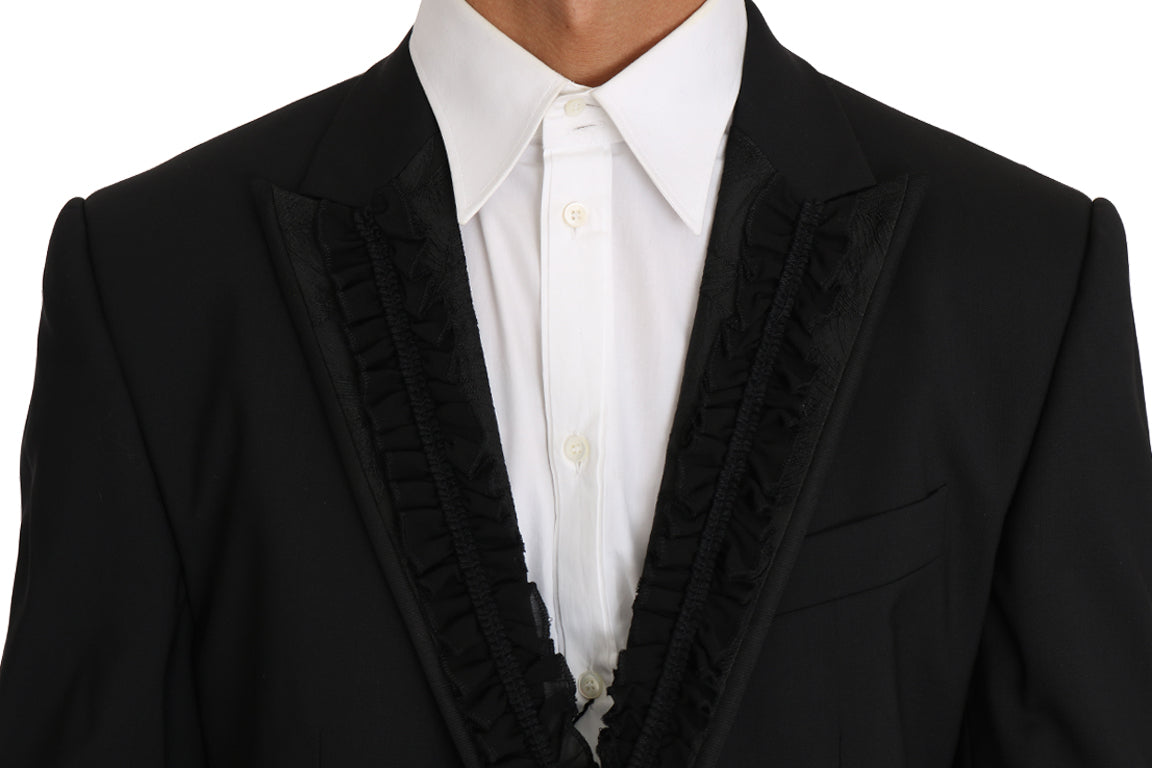 Dolce &amp; Gabbana Black Wool MARTINI Torrero Blazer Jacket