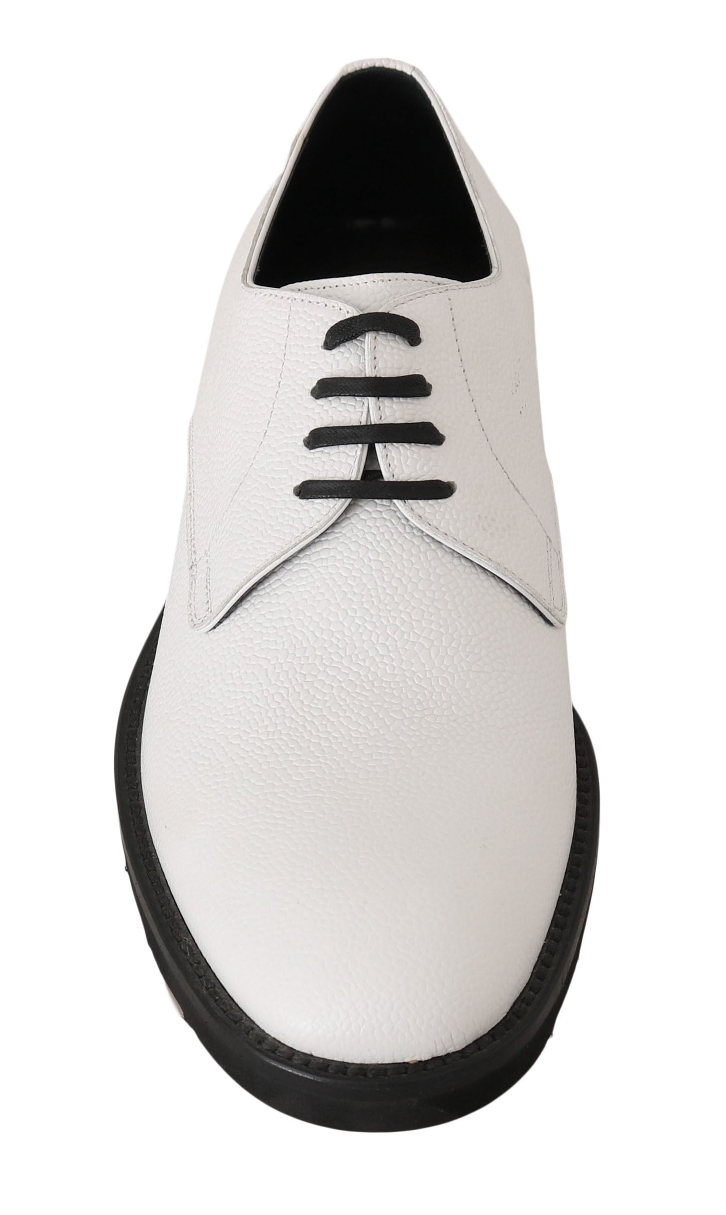 Dolce &amp; Gabbana White Leather Derby Dress Formal Shoes