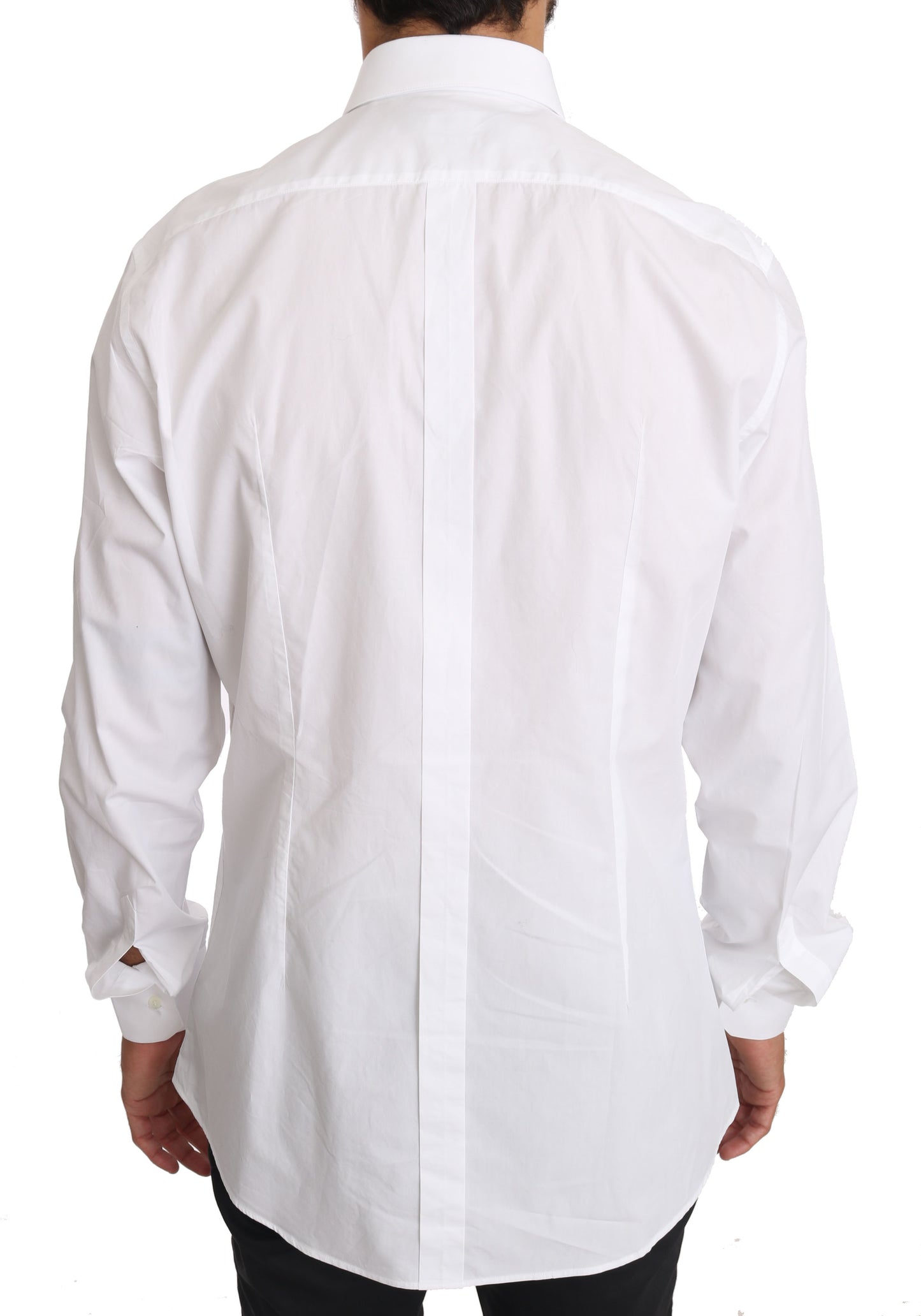 Dolce &amp; Gabbana White Cotton GOLD Dress Shirt