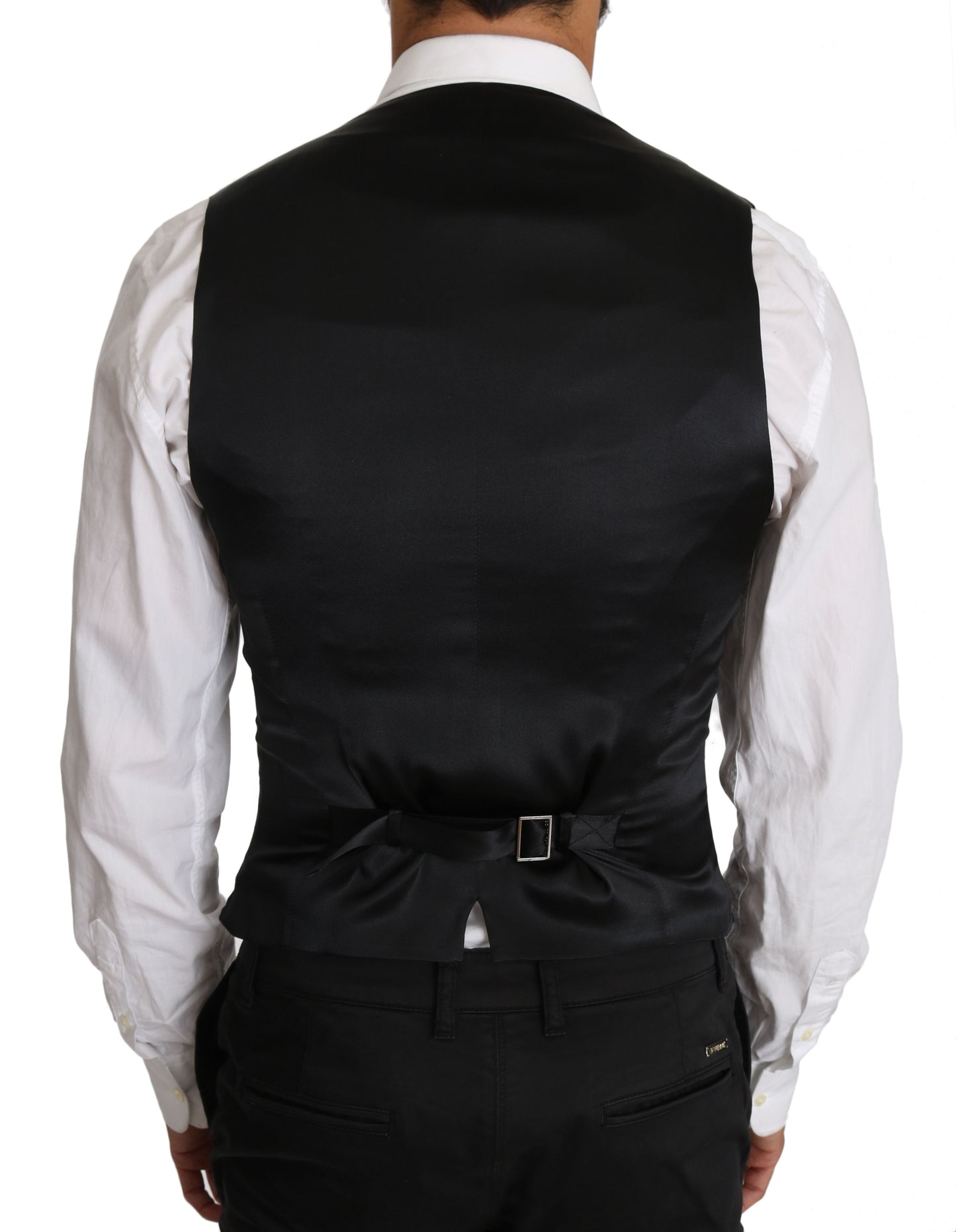 Dolce &amp; Gabbana Grey Wool Double Breasted Waistcoat Vest