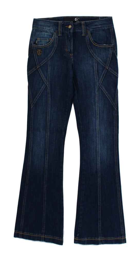 Blaue Cavalli-Jeans aus Baumwollstretch mit niedriger Taille