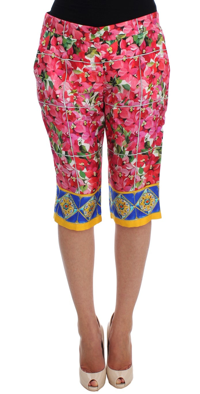 Dolce &amp; Gabbana Multicolor Floral Knee Capris Shorts Pants