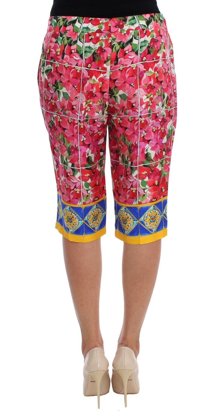 Dolce &amp; Gabbana Multicolor Floral Knee Capris Shorts Pants