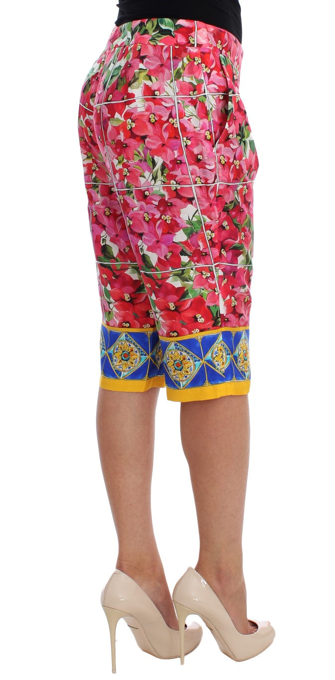 Dolce &amp; Gabbana Multicolor Floral Knee Capris Shorts Pants