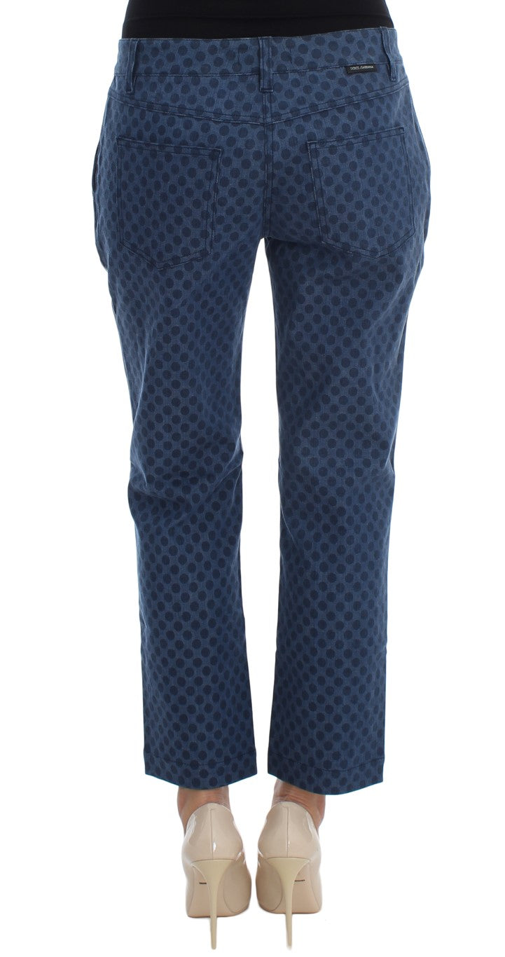 Dolce &amp; Gabbana Polka Dotted Stretch Capri Jeans