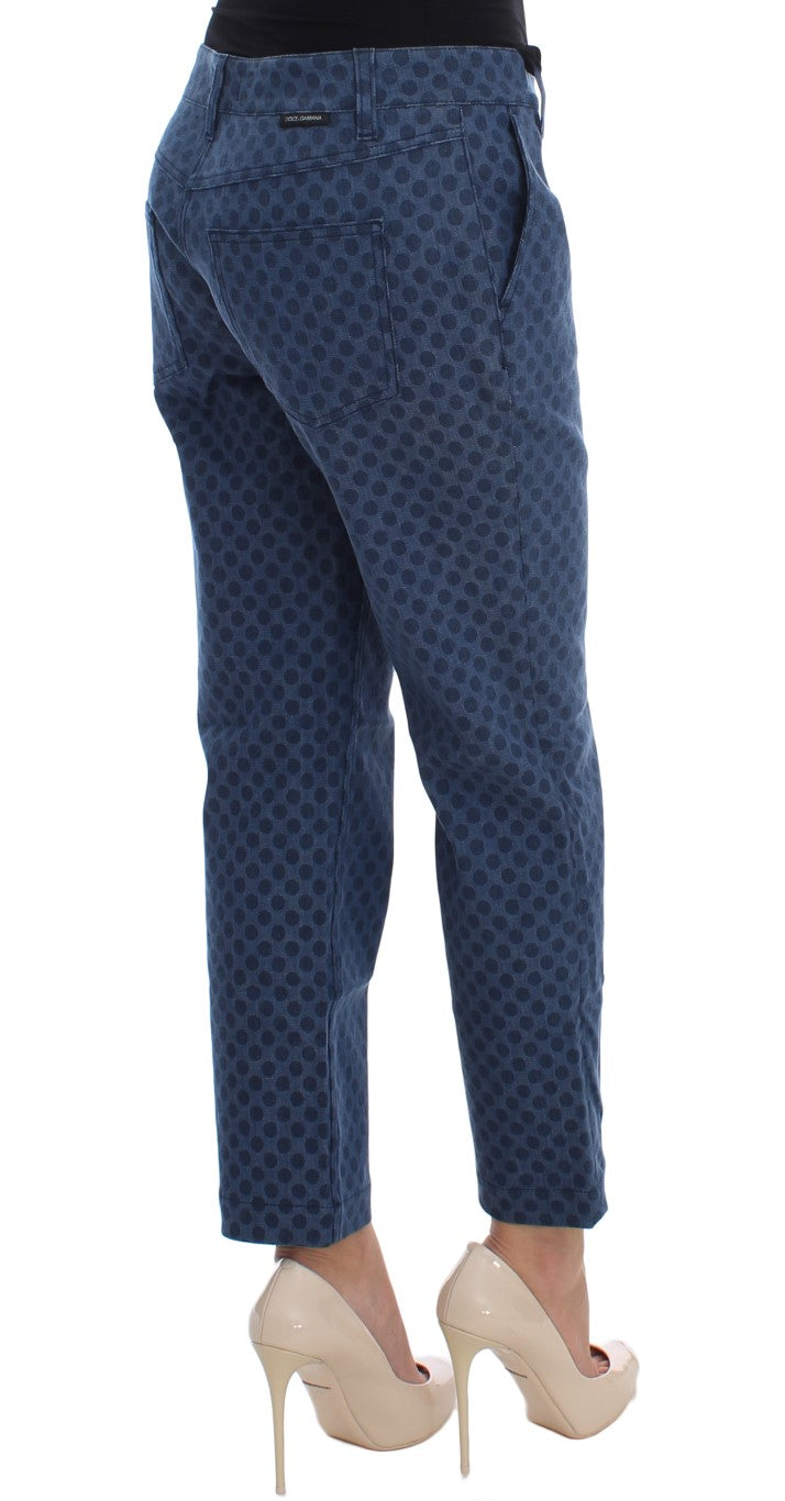 Dolce &amp; Gabbana Polka Dotted Stretch Capri Jeans