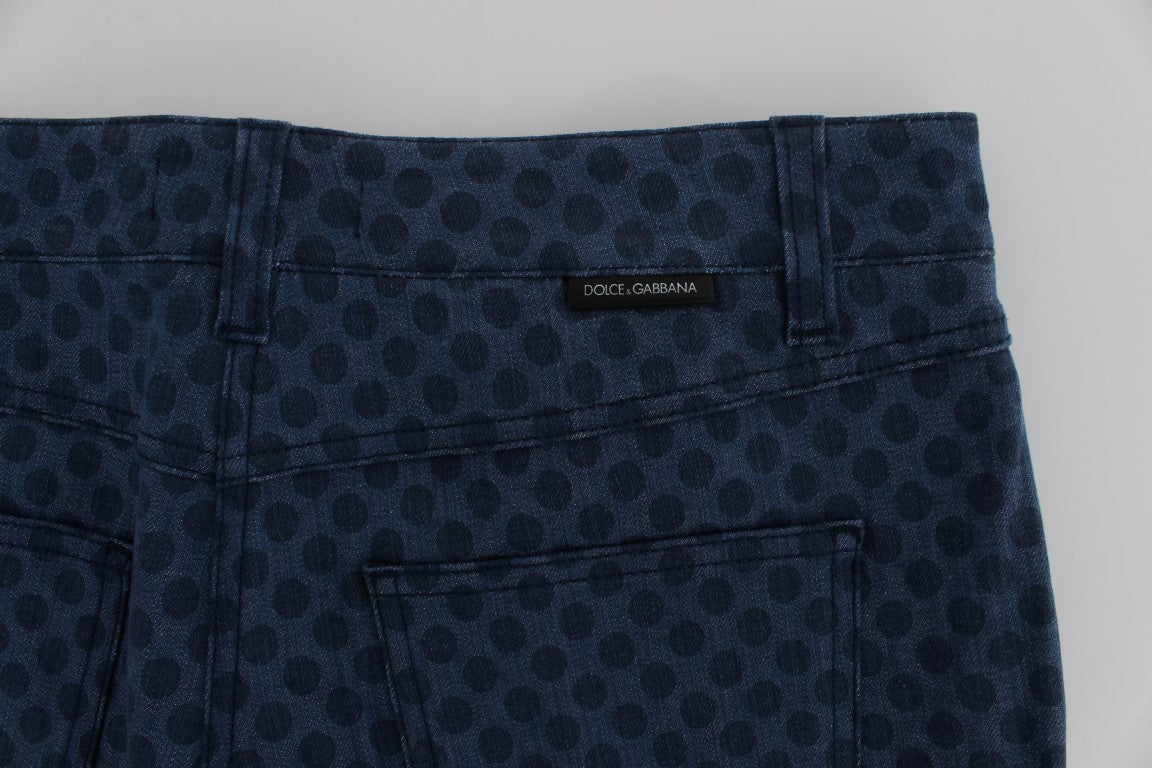 Dolce &amp; Gabbana Polka Dotted Stretch Capri Jeans