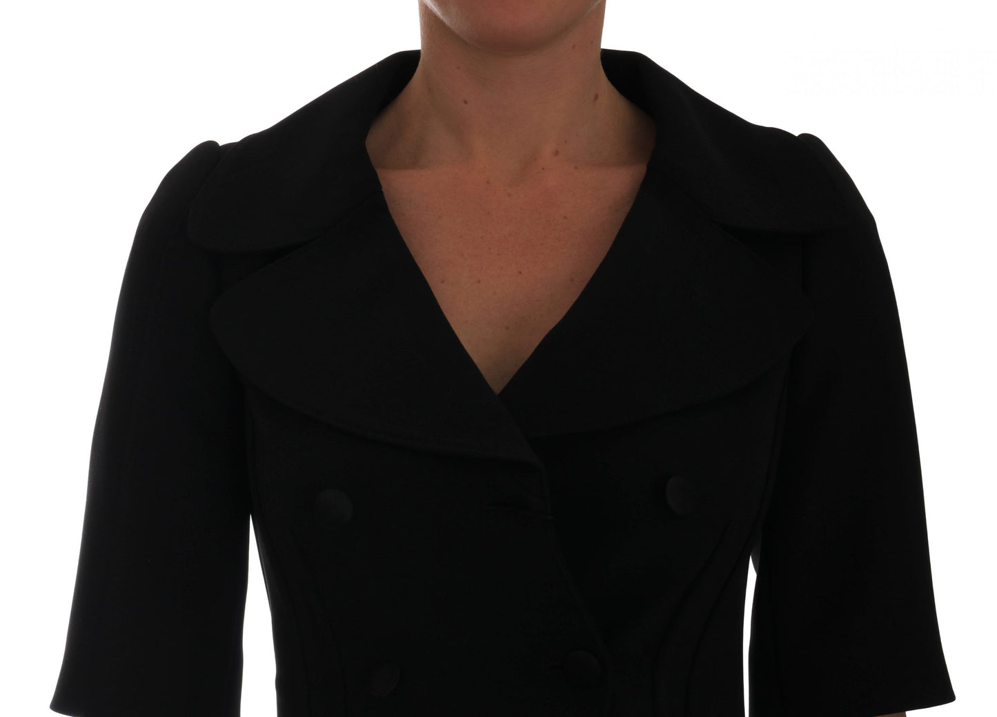 Dolce &amp; Gabbana Black Short Croped Jacket Blazer