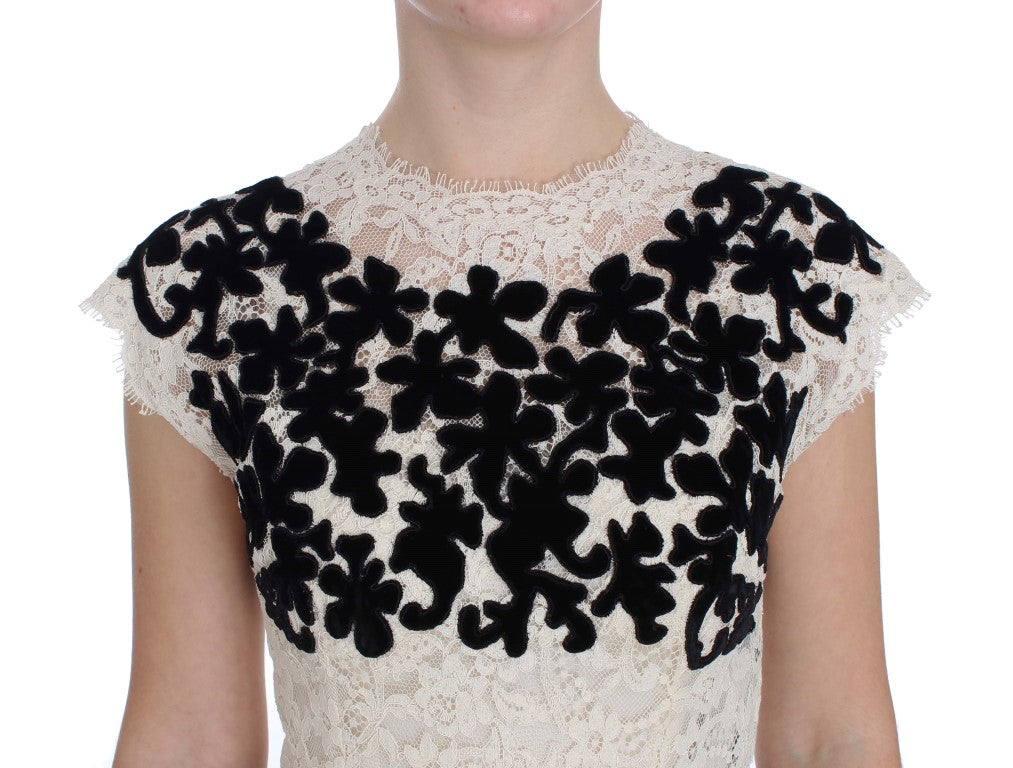 Dolce &amp; Gabbana Blumenspitze Ricamo Langes Ball-Maxikleid