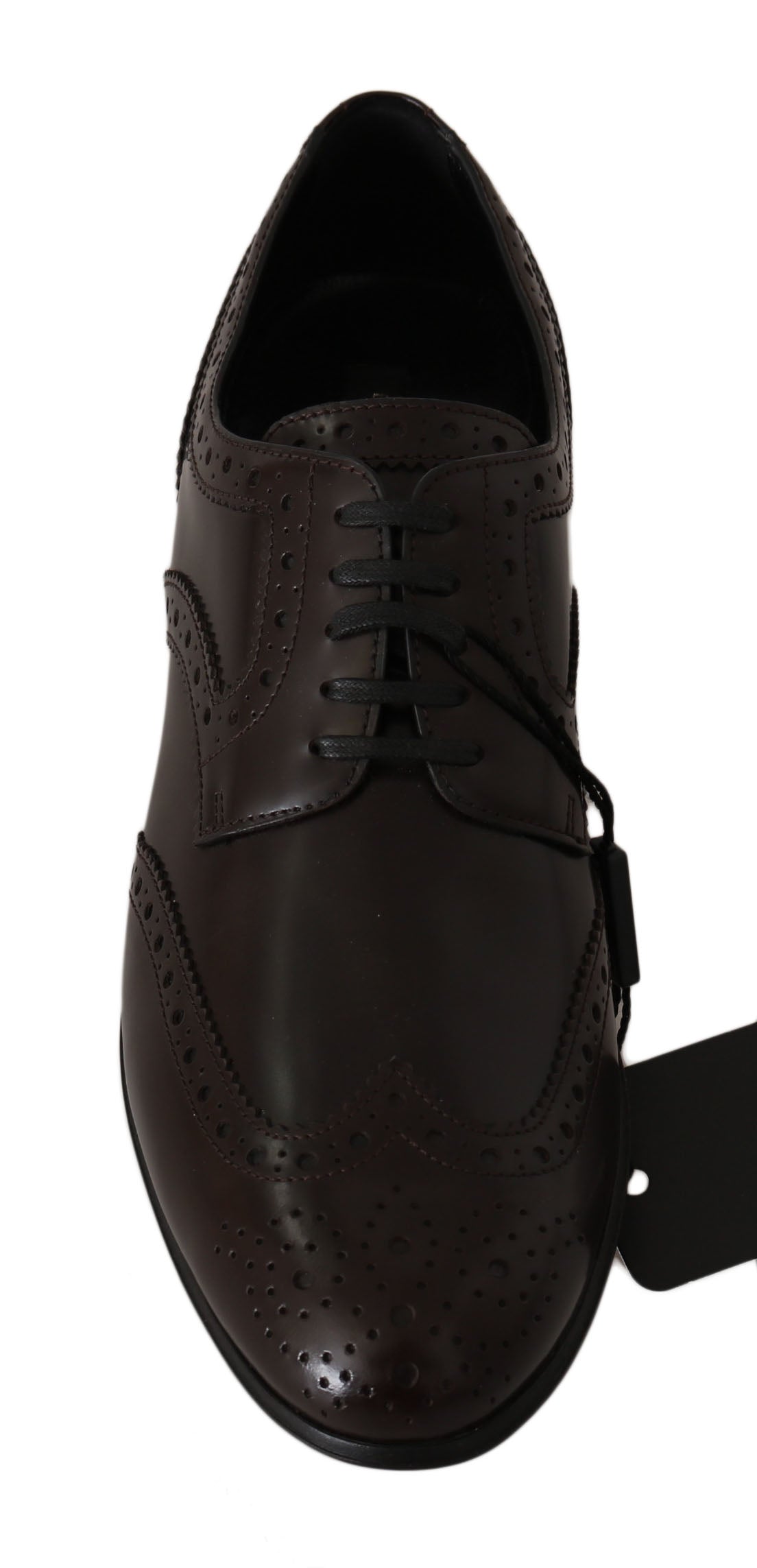 Dolce &amp; Gabbana Broques Oxford Wingtip-Schuhe aus braunem Leder